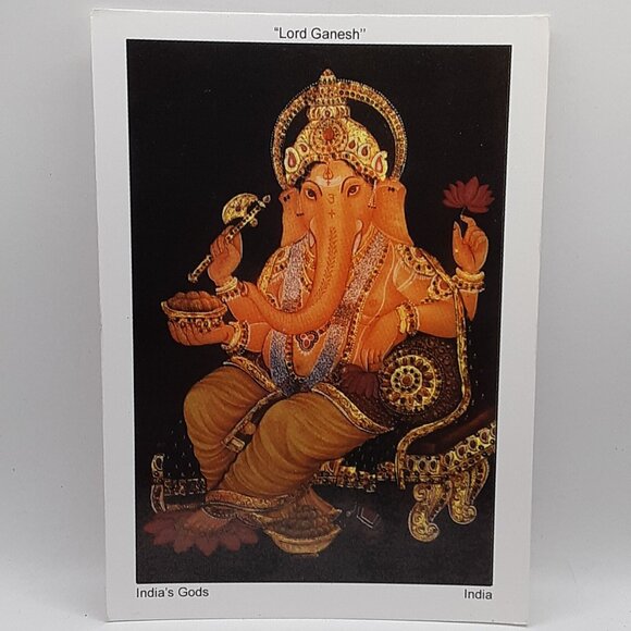 One Free With Tapestry OR Book Ganesh Hindu Satya Card Postcard Photo Frame Art - Picture 1 of 6